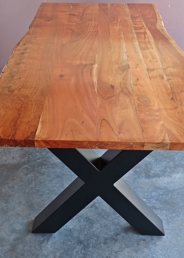 Real live edge Hardwood dining table. Size: 72"L x 36"W