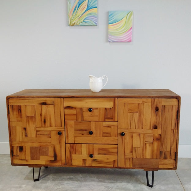 Ketten Haus Sideboard Credenza REAL sustainable wood Two Tone design