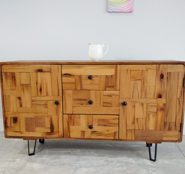 Ketten Haus Sideboard Credenza REAL sustainable wood Two Tone design