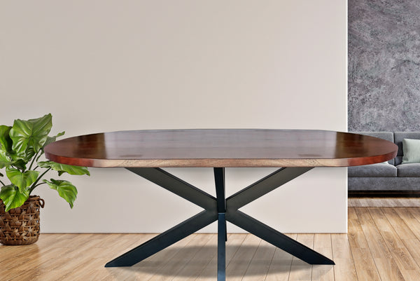 OVAL Greta hardwood dining table. 72"L x 36"W