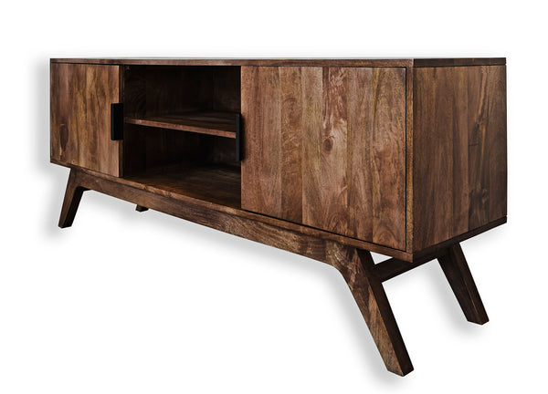 Hans Mid Century Modern TV Console Walnut brown