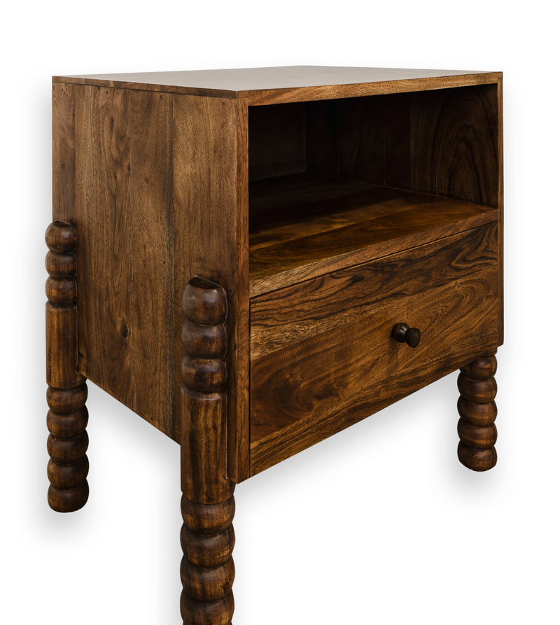 KATE Queen bed set with 2 night stands and slats. Solid hard wood.