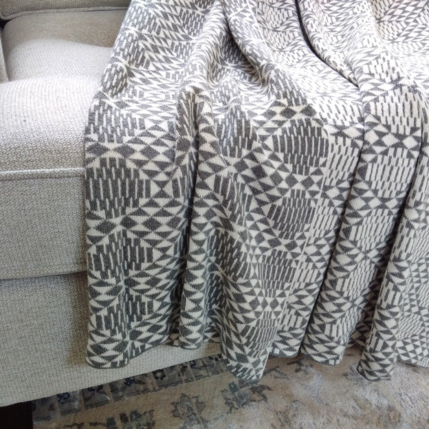Origami Dark Grey Throw