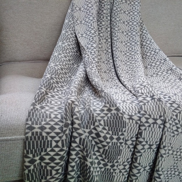 Origami Dark Grey Throw