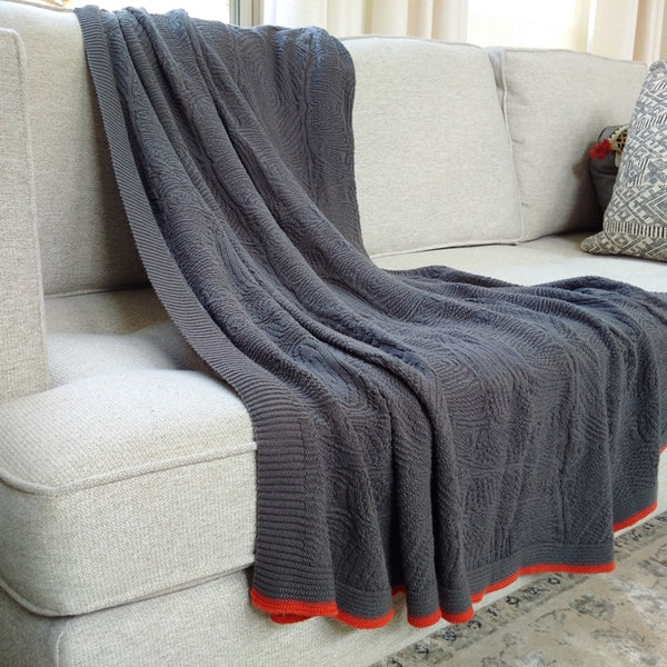 Morocco Dark Grey Throw