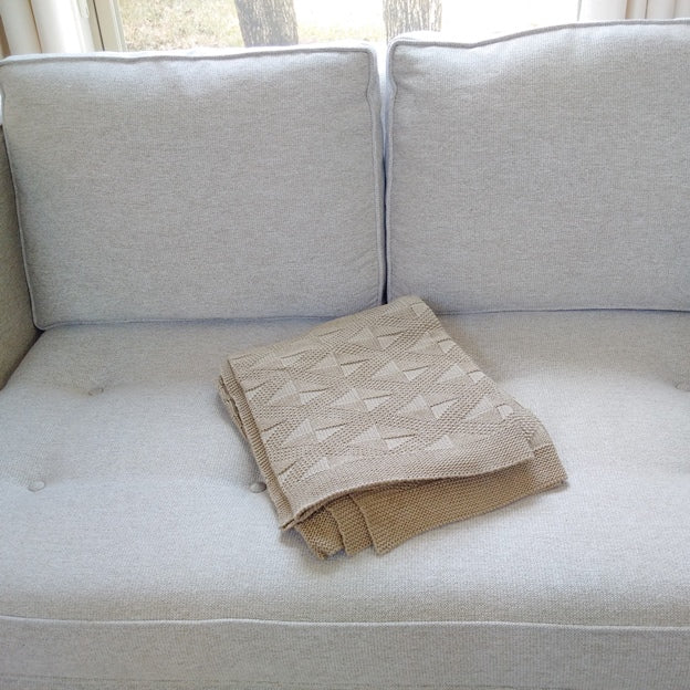 Arden Natural Olive Melange 100% Premium cotton Throw 70" Length