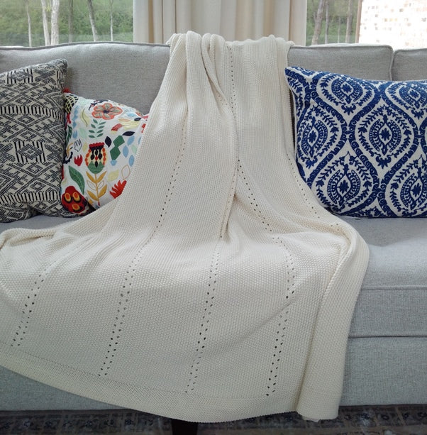 Vine Cream Throw