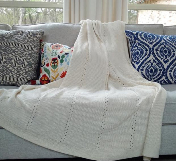 Vine Cream Throw