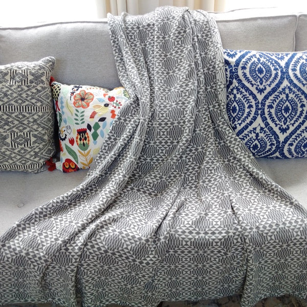 Origami Dark Grey Throw