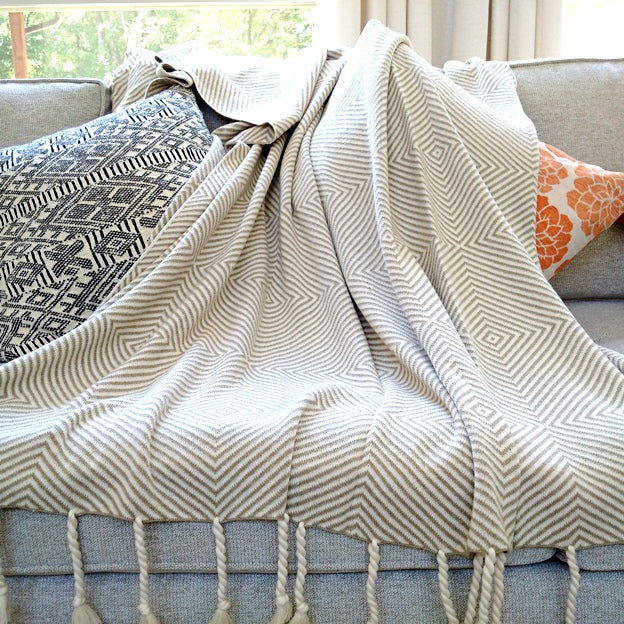 Studio Natural Super Soft 100% superior cotton Knit Throw 70"