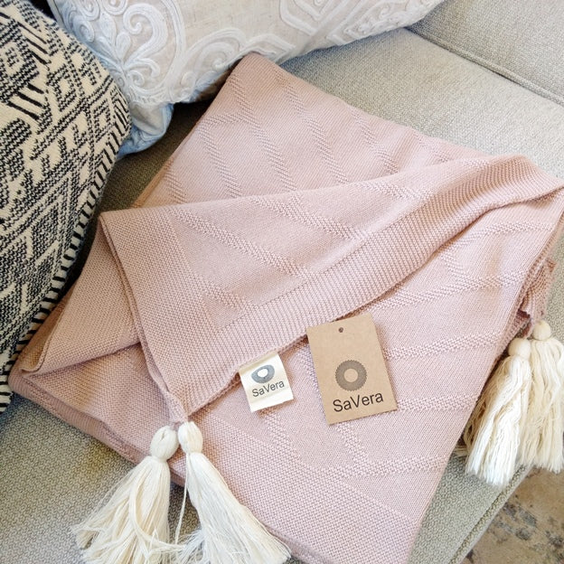 Laura Blush Throw